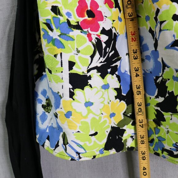 Torrid Fit & Flare Dress 12 Black Floral Sweetheart Neck Waist Tie Full Skirt - Picture 14 of 16